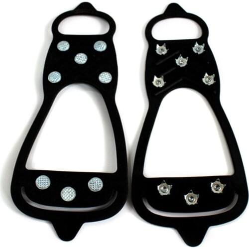 Shoe Ice Cleats Walk Traction Cleats 8 Spikes Crampons For Boots Winter Outdoor Anti-Skid Ice Climbing Shoe Spikes Ice Grips