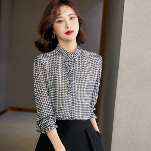 Simgent Stand-up Collar Blouses