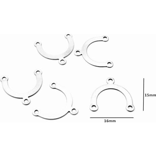 50pcs 3Hole Stainless Steel Connector DIY Necklace Earrings Jewelry Accessories