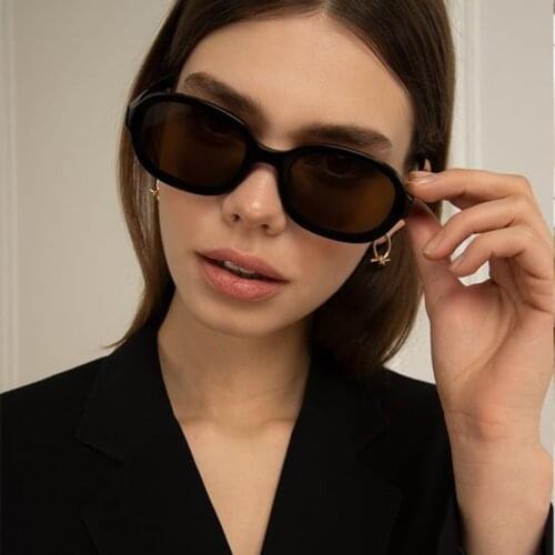 Trend Sunglasses women Retro vintage Oval high quality small sunglasses ladies brand designer shades for women female glasses