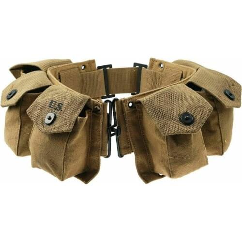 WWII Us Army Paratrooper Infantry Bar Equipment Belt WORLD WAR II MILITARY WAR REENACTMENTS EQUIPMENT