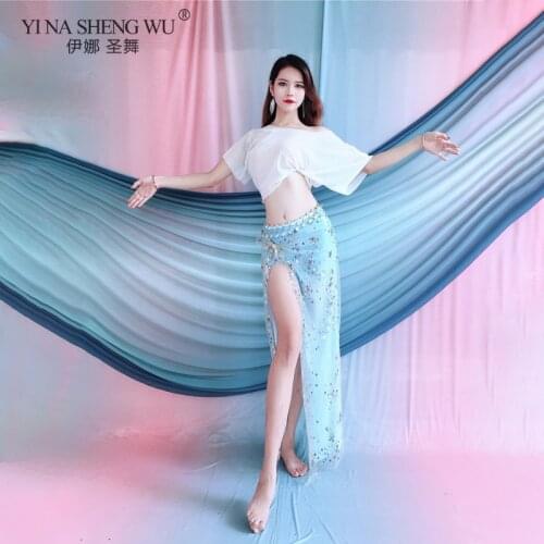 Women Oriental Practice Wear Professional Bellydance Belly Dance Costume Set Top Long Hip Scarf Suit Outfit Performance Clothes