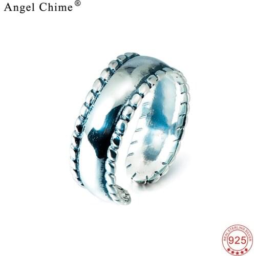 Simple Style 925 Sterling Silver Open Party Ring Luxury Fashion Vintage Resizable Tail Ring Jewelry For Women