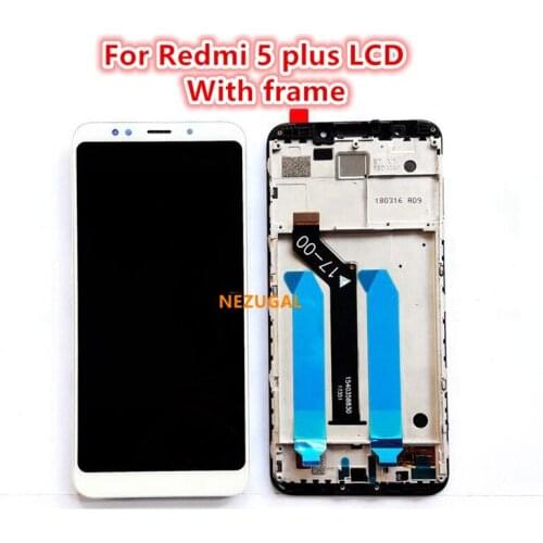 Best Xiaomi Redmi 5 Plus IPS LCD Display 10 Point Touch Screen Digitizer Assembly Sensor + Frame Redmi5 Plus MEG7 Glass