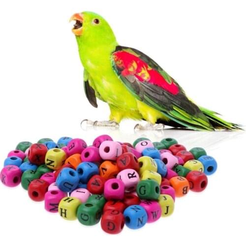 100Pcs/Pack Pet DIY Square Beads Bird Parrot Toy Accessories For Decorations