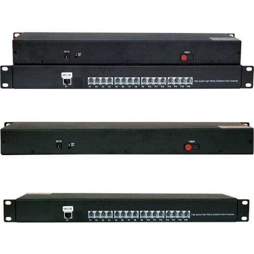 16 channels Telephone and 1 channel Ethernet Optical Fiber transceiver