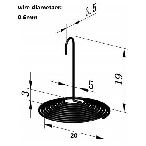 200PCS 0.6mm*20mm spring custom compression spring
