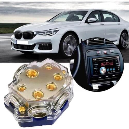 Car Audio Amplifier Modification Insurance Five-way Block Holde Ground Box Hub Junction Power X8O2 Distribution Accessories D4M8