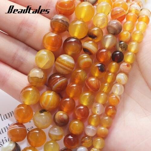 Natural Stone Multicolor Agate Loose Beads Round Loose Beads For Jewelry DIY Making Bracelet Accessories 15" 6/8/10mm Beadtales