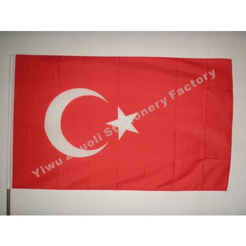 Turkey Flag 150X90cm (3x5FT) 115g 100D Polyester Double Stitched High Quality Free Shipping Banners The Republic Of Turkey