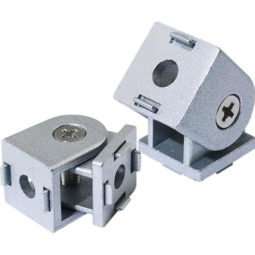 Zinc Alloy Flexible Pivot Joint Connector for Aluminum Extrusion Profile 2020 3030 Series Slot 6/8mm