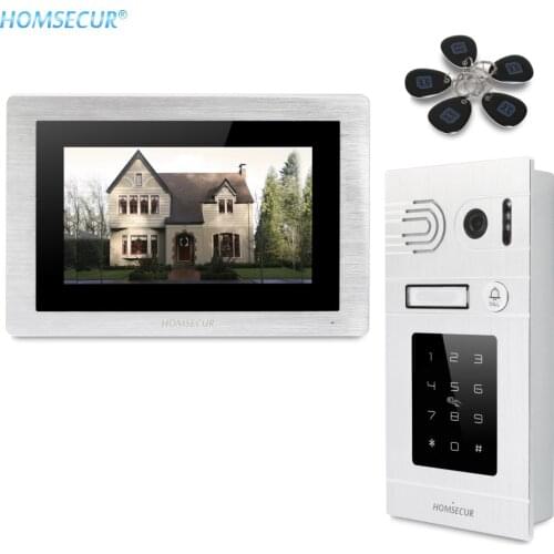 HOMSECUR 7" Wired Video&Audio Home Intercom with RFID Access for Home Security BC071-S+BM714-S