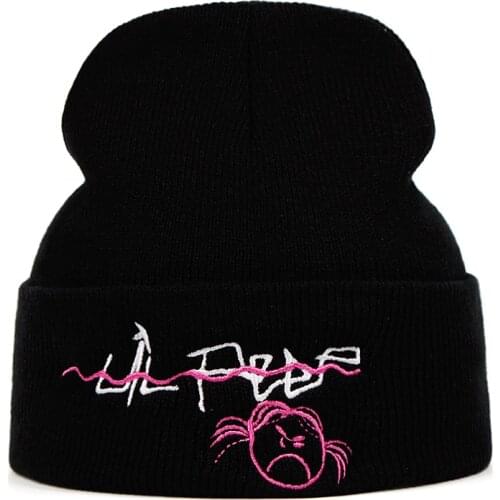 Lil Peep Beanie Embroidery xxxtentacion lil.peep Love men women Knit Cap Knitted Hat Skullies Warm Winter Unisex Ski Hip Hop Hat