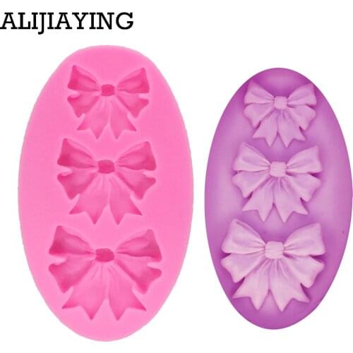M1208 Bow Tie Silicone Mold Chocolate Fondant Cake Decoration Mold DIY Bowknot Cake Chocolate Decoration tools