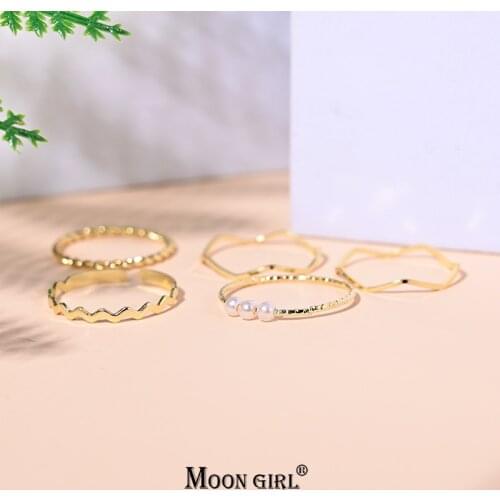 MOON GIRL Paired Rings