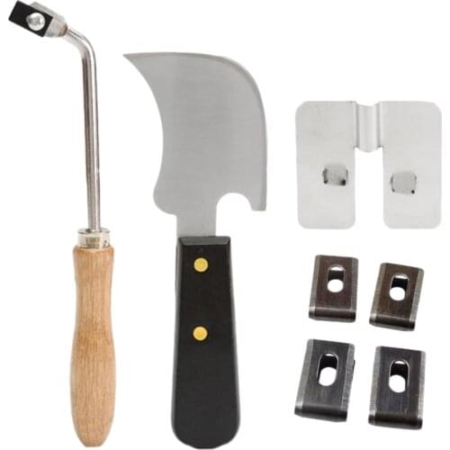 7Pcs Stainless Steel Vinyl Floor Welding Kit Accessories Set for Floor Cutting Groove Guide