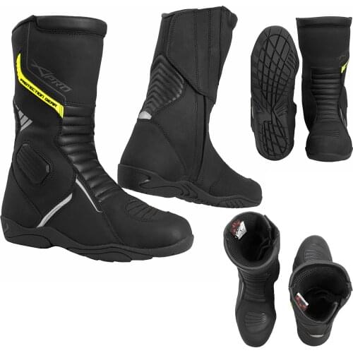 CE approved waterproof motorcycle booties breathable tourism Street Sports Black