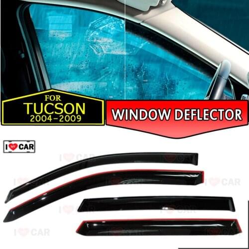 Window deflector for Hyundai Tucson 2004-2009 car window deflector wind guard vent sun rain visor cover car styling decor