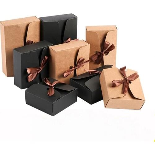 Easter Kraft boxes with ribbon wedding baby shower favor boxes,party gift boxes Cake snack package box