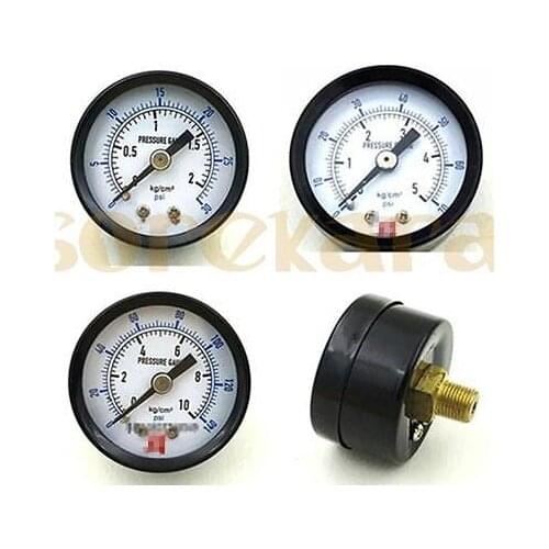 G1/8" 40mm 0-30/70/140 PSI Air Compressor Pressure Gauge Face Axial Mount Pneumatic
