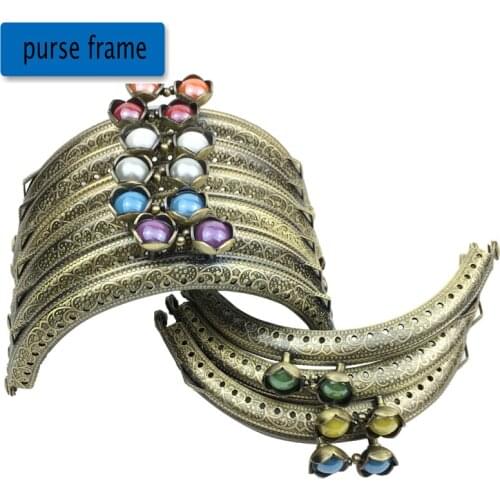 10.5cm semi round knurling purse frame women DIY coin bag making metal clasp sewing accessories 10pcs/lot kiss buckle