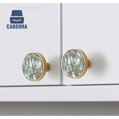 Gemstone Cabinet Handle Knobs Zinc Alloy Black Blue Gold Furniture Handle Wardrobe Dresser Drawer Knobs Kitchen Cupboard Pull