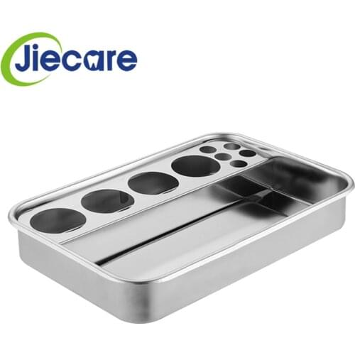 1 PC Dental Stainless Steel Tray Without 4 Bottles Dental Dressing Plate Instruments Storage Box For Dentist Lab Free Shipping