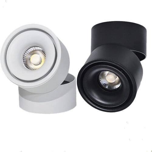 LED Downlight Surface mounted 10w 15W 20w spot 360 degrees Rotatab Adjustable AC110V/220V Spot light led lamp for indoor Foyer