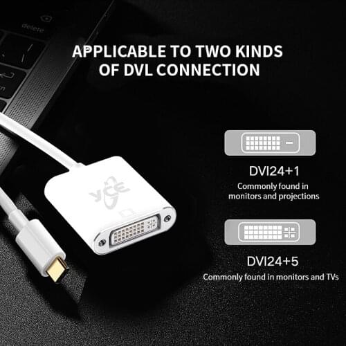 V67 USB-C/M TO DVI/F Male to DVI 1080P Portable Extended Power Adapter Cable Connector Converter for Laptop Mobile Phone