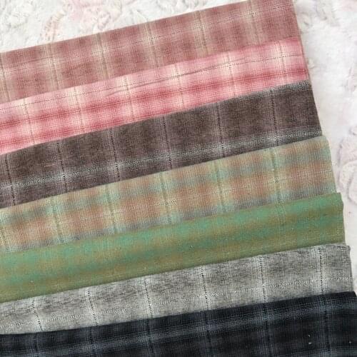 Japanese Yarn-dyed fabric handmade DIY Patchwork 100% Cotton Fabric For Sewing Doll clothes Quilt cloth Bundle 50*70cm