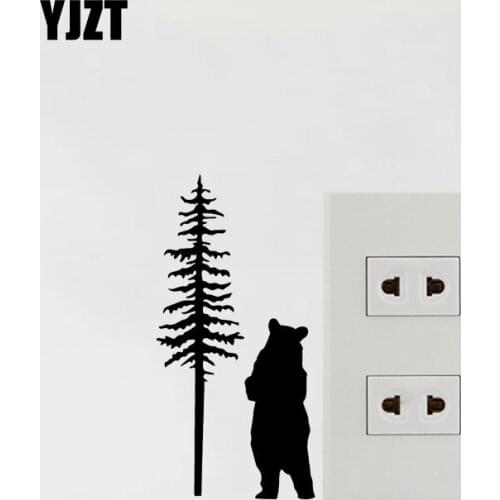 YJZT Woodland Animals Vinyl Wall Decal Switch Sticker Cartoon Pattern Living Room Decor 17SS0227