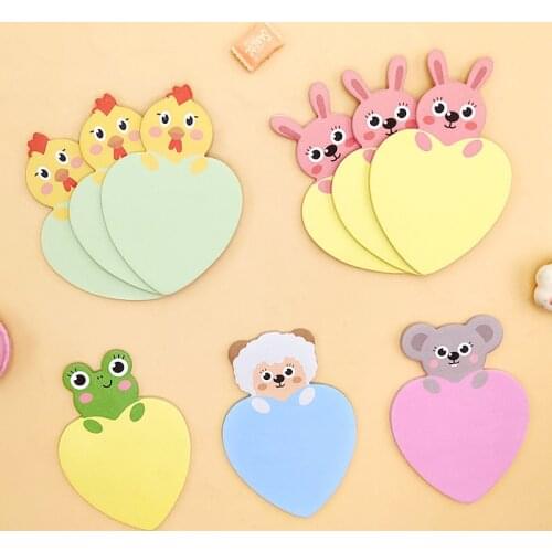 Animal Note Student Memo Office Message Post It Note Kawaii Stationery To Do List Memo Pads