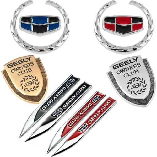 3D Metal Car Trunk Window Stickers and Decals Emblem Styling for Geely Emgrand EC7 EC8 X70 GE GT EV8 EX7 CK GS Auto Accessories