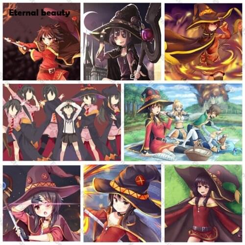 Diamond Painting Anime Girls Diamond Embroidery Cross Stitch Kit Home Decor Full Round/Square Drill Cross Stitch Room Wall Decor