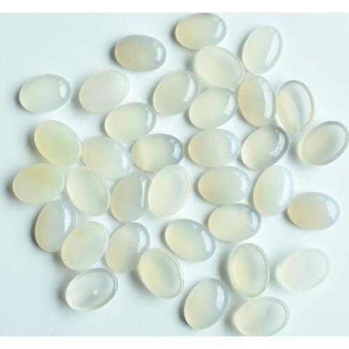 Wholesale 50pcs/lot Fashion high quality natural white onyx Oval CABOCHON beads for jewelry accessories making 13x18mm free