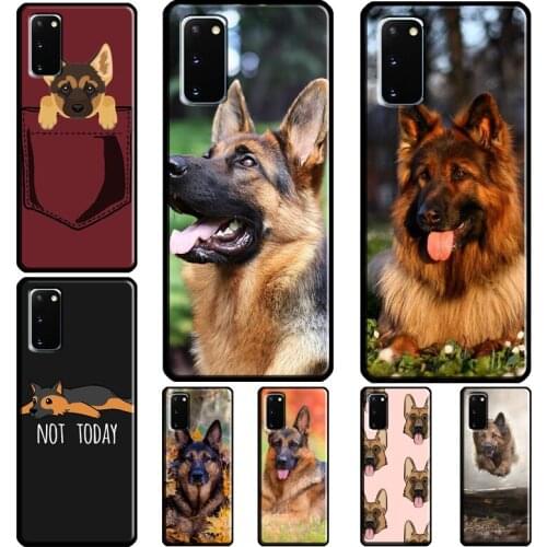 German Shepherd Funny dog Case For Samsung Galaxy S20 FE S8 S9 S10 Plus S10e S21 Ultra Note 20 Ultra Note 10 Plus