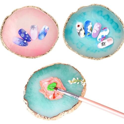 Jewelry Display Plate Creative Decoration Organizer Resin Storage Painted Palette Tray Necklace Earrings Display Tray