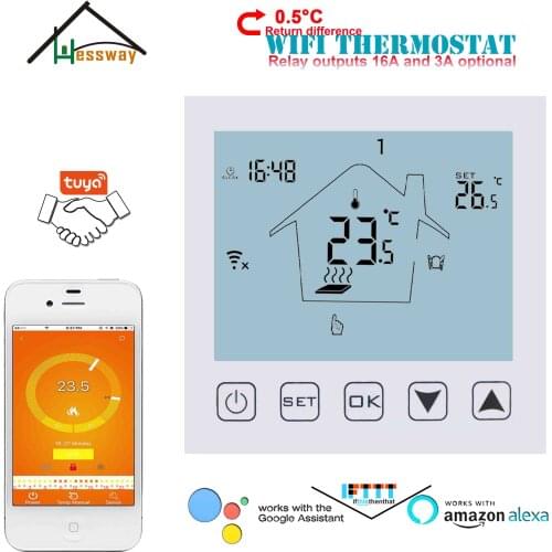 EU 3A NC/NO VALVE water heating radiator WIFI thermostat for Warm Floor