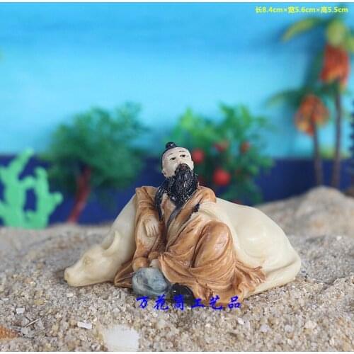 Fang Niu Lang Buffalo Tai Shang Lao Liu Bowen Tai Bai Jin Xing Taoist Resin Doll Decoration