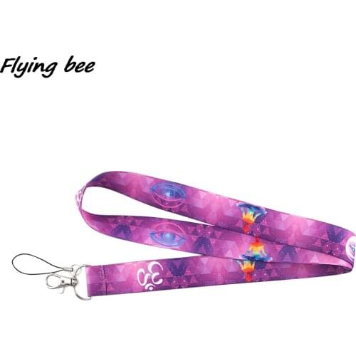 Flyingbee Yoga Purple Creative Lanyard Badge ID Lanyards Phone Rope Key Lanyard Neck Straps Accessories X1261