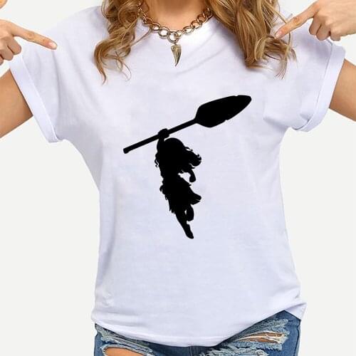 T Shirt Women 2021 Summer Camiseta Mujer Short Sleeve Cool Tee Shirt Femme T-shirts Moana Print Tshirts Women Top Dropship