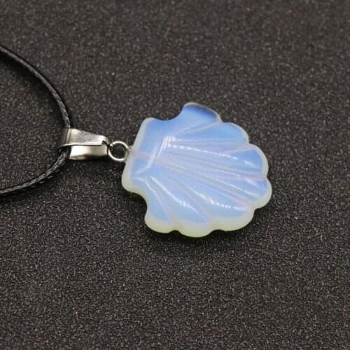 FYSL Silver Plated Geometric Shape Many Colors Quartz Stone Pendant Rope Chain Necklace Trendy Jewelry