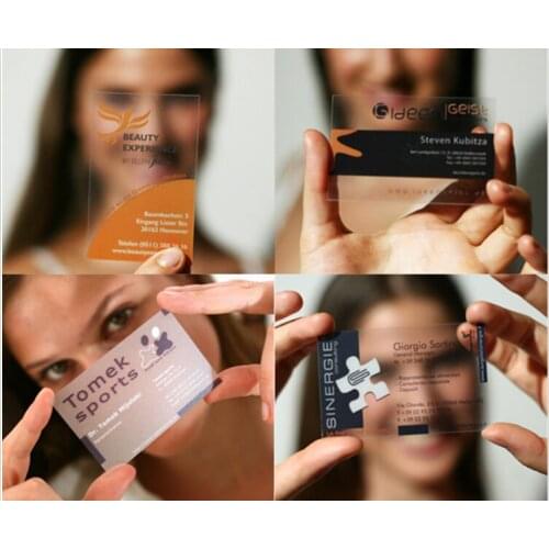Custom business card printing name visit printing transparent pvc post card plastic business card great quality