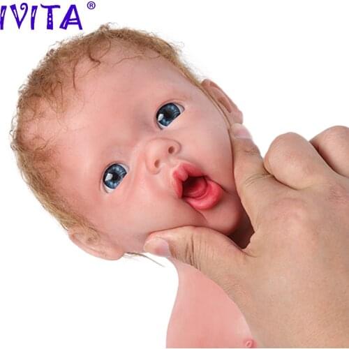 IVITA WG1515RH 50cm High Quality Realistic Full Silicone Newborn Reborn Babies Soft Lifelike Girl Toys Baby Toddler Dolls Gift