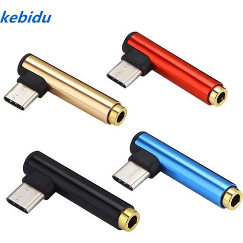 Kebidu 2018 Jack Type C to 3.5mm Earphone Headset Cable converter adapter Headphone Jack Adapter AUX Cable for Samsung LG XIAOMI