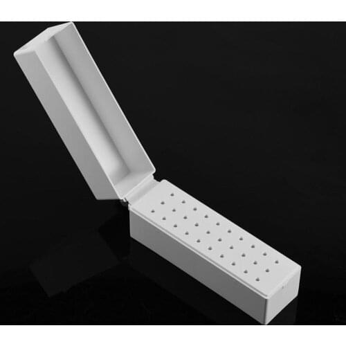 30 Holes Nail Drill Grinding Bit Holder Box Display Storage Container Stand Manicure Nail Art Tool Organizer Container #262497