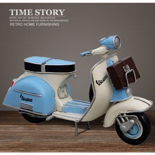 Creative decoration for cafes and bars handmade luxury retro motorcycle model vintage little sheep motorcycle model decoration