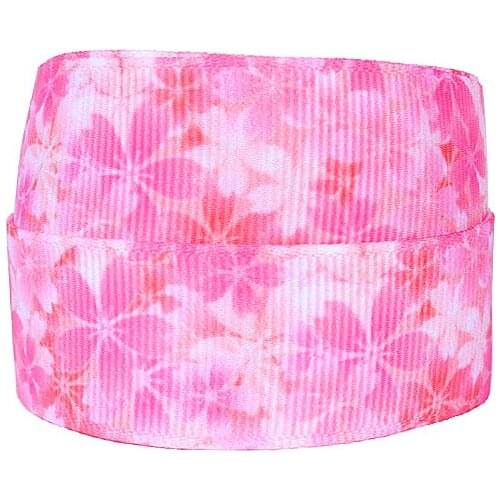 FLRA Ribbon (50yards/lot) Pink flower printed heat transfer ribbon