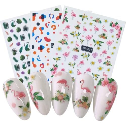 Summer Cute Girl Plant Stickers for Nails Stickers Nail Art Decoration Nail Styling Sccessories Aail Polish Nail Art Accessories