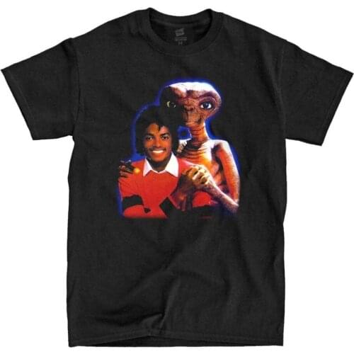 Michael Jackson - E.T Ships Fast! High Quality! Men Creative Casual Short Sleeve Novelty Funny Tees T Shirt harajuku